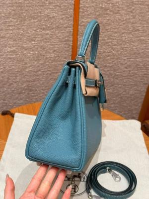 wholesale quality hermes kelly 25 togo blue jean phd